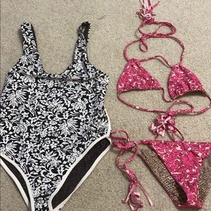 Black Batik Palm Springs one piece